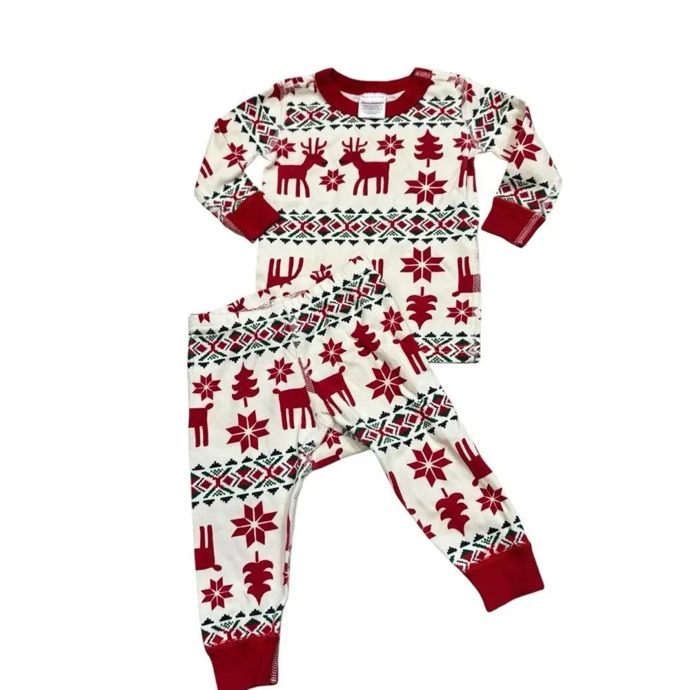 Hanna Andersson Brand 3 Piece Holiday Pajama Set‎ Size 12-18 Months